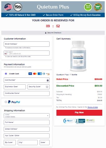 Quietum Plus order page